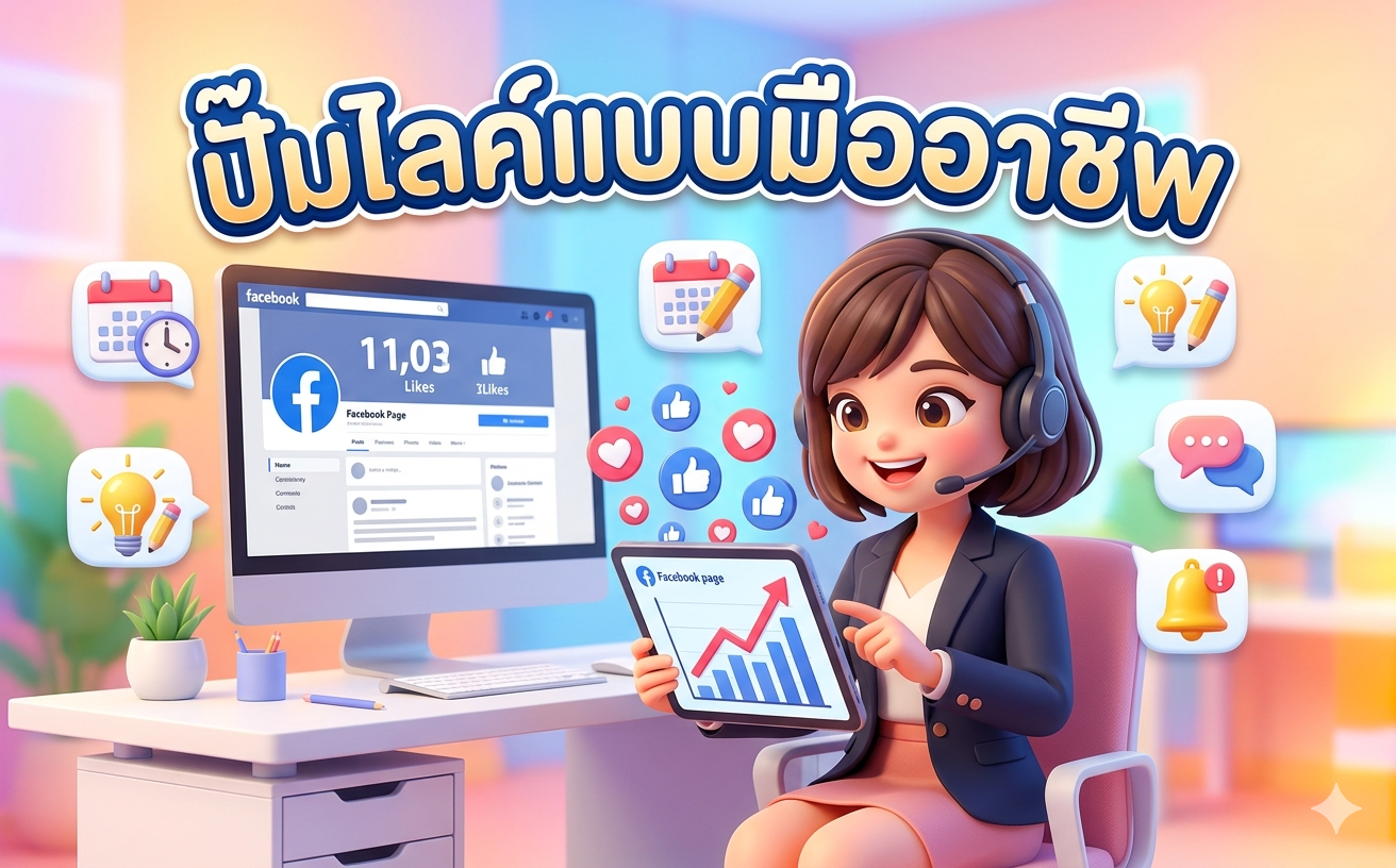 ปั๊มไลค์แบบนี้มืออาชีพเขาทำกัน