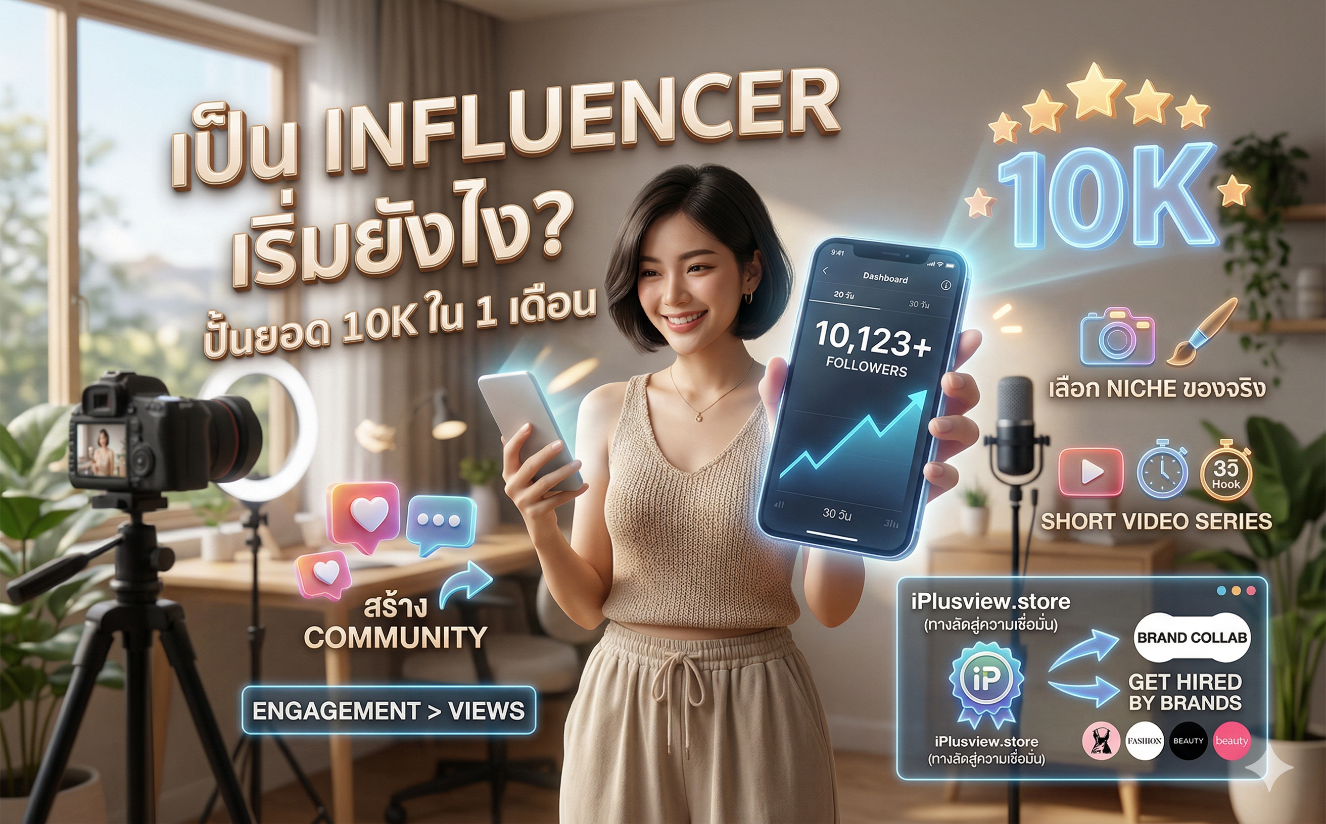 เป็น Influencer เริ่มยังไง? เทคนิคปั้นยอดติดตามถึง 10,000 ใน 1 เดือน