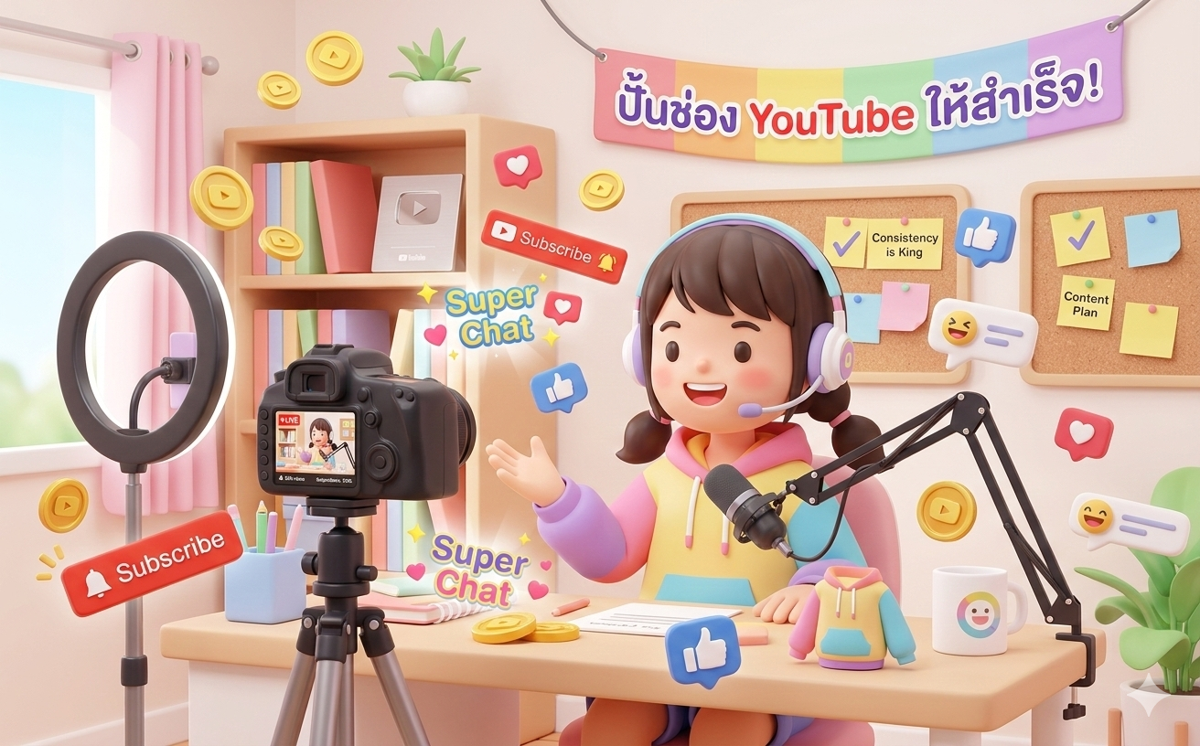 เผยอาชีพใหม่ที่ได้ค่าตอบแทนสุดคุ้มค่า เพียงปั้นช่อง Youtube ให้สำเร็จเท่านั้น