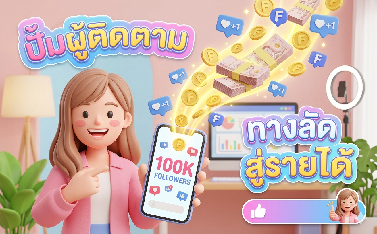 ความสำคัญของการปั้มผู้ติดตาม ทางลัดสู่รายได้หลักแสนต่อเดือน