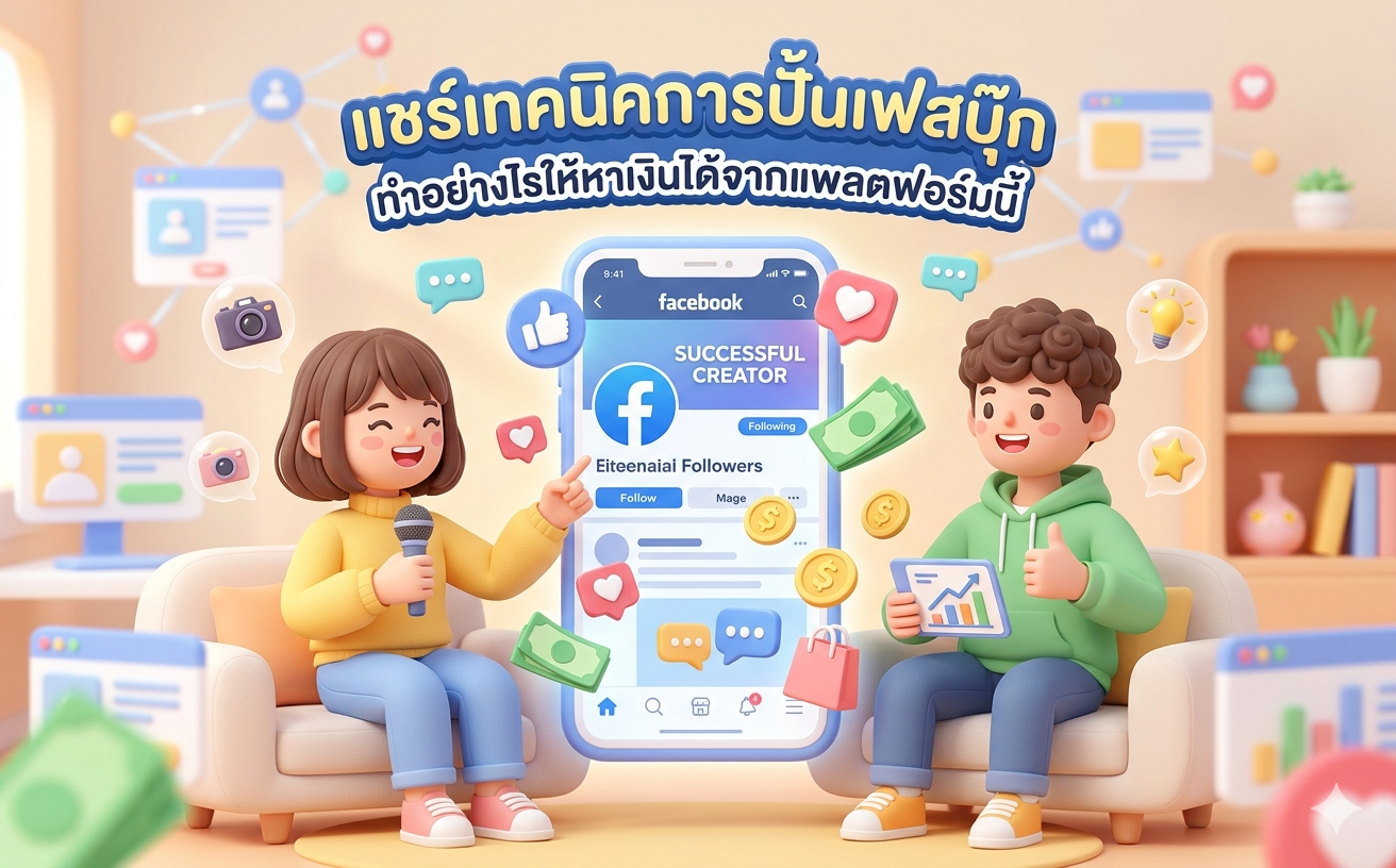 แชร์เทคนิคการปั้นเฟสบุ๊ก ทำอย่างไรให้หาเงินได้จากแพลตฟอร์มนี้
